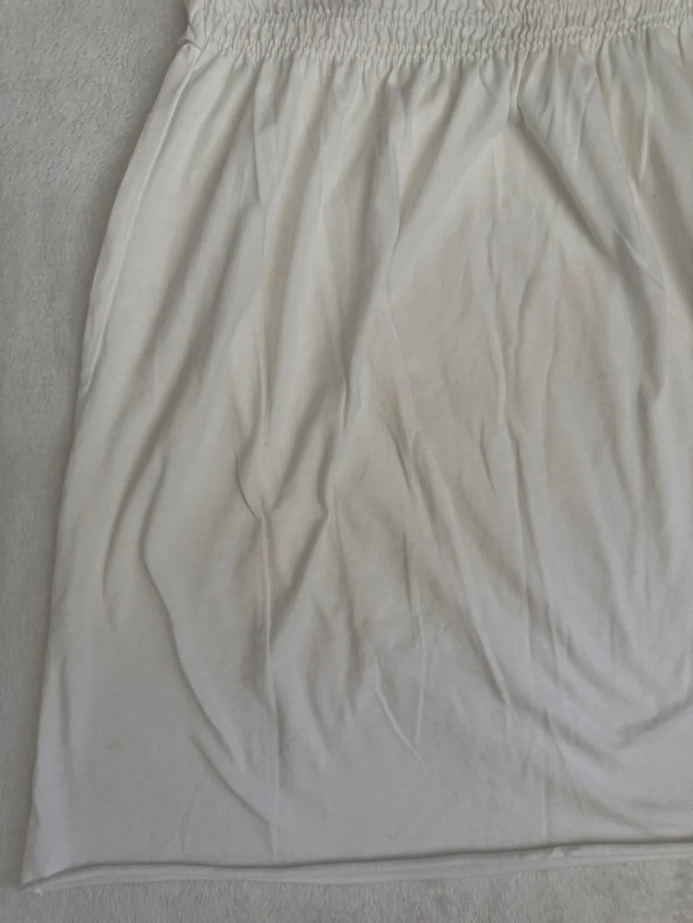Xhilaration | Ruffle Smocked Halter Tie Neck Swim Coverup Dress White (M 7/8) - Picture 9 of 11